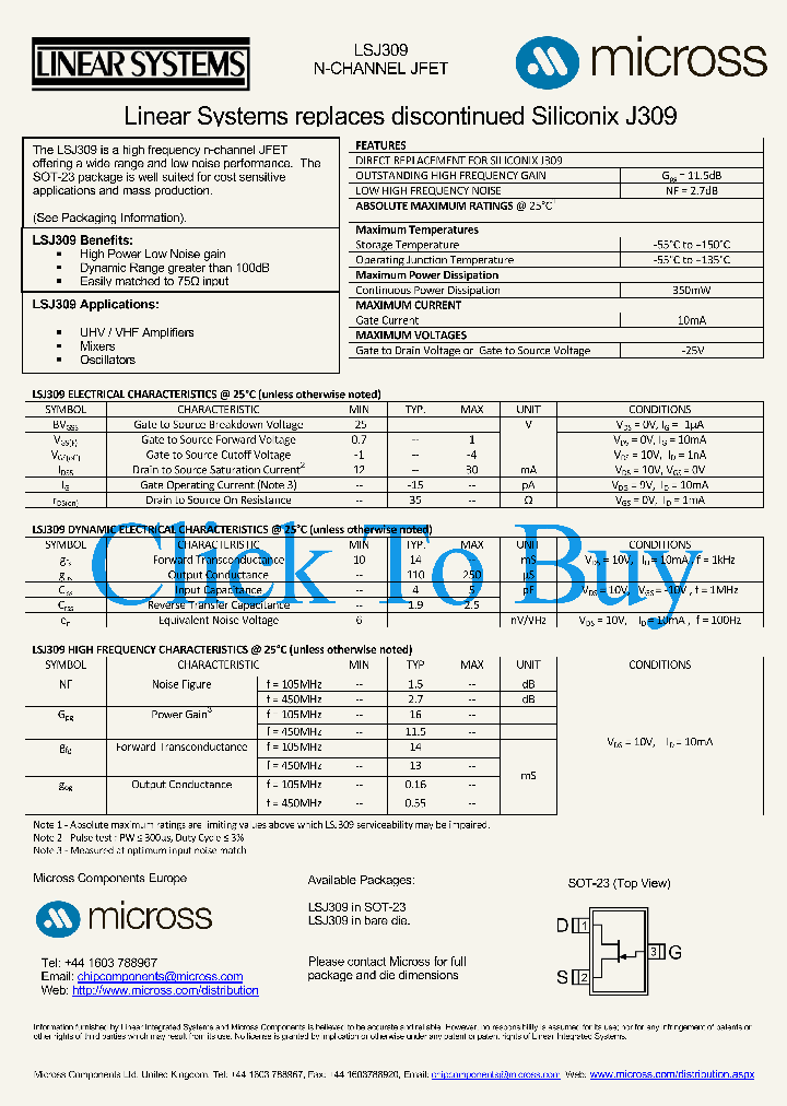 LSJ309SOT-23_7779125.PDF Datasheet