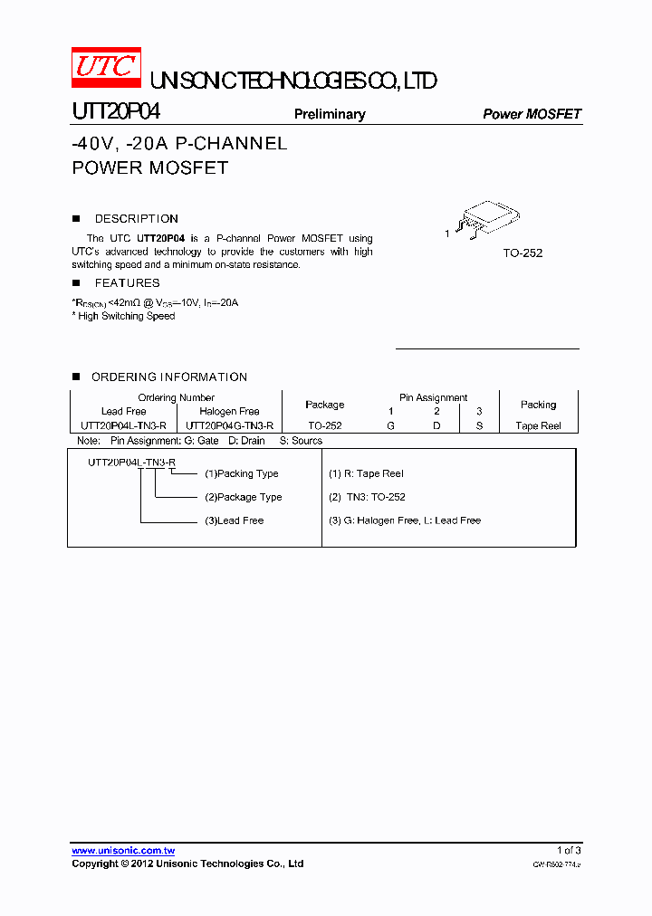 UTT20P04_7806178.PDF Datasheet