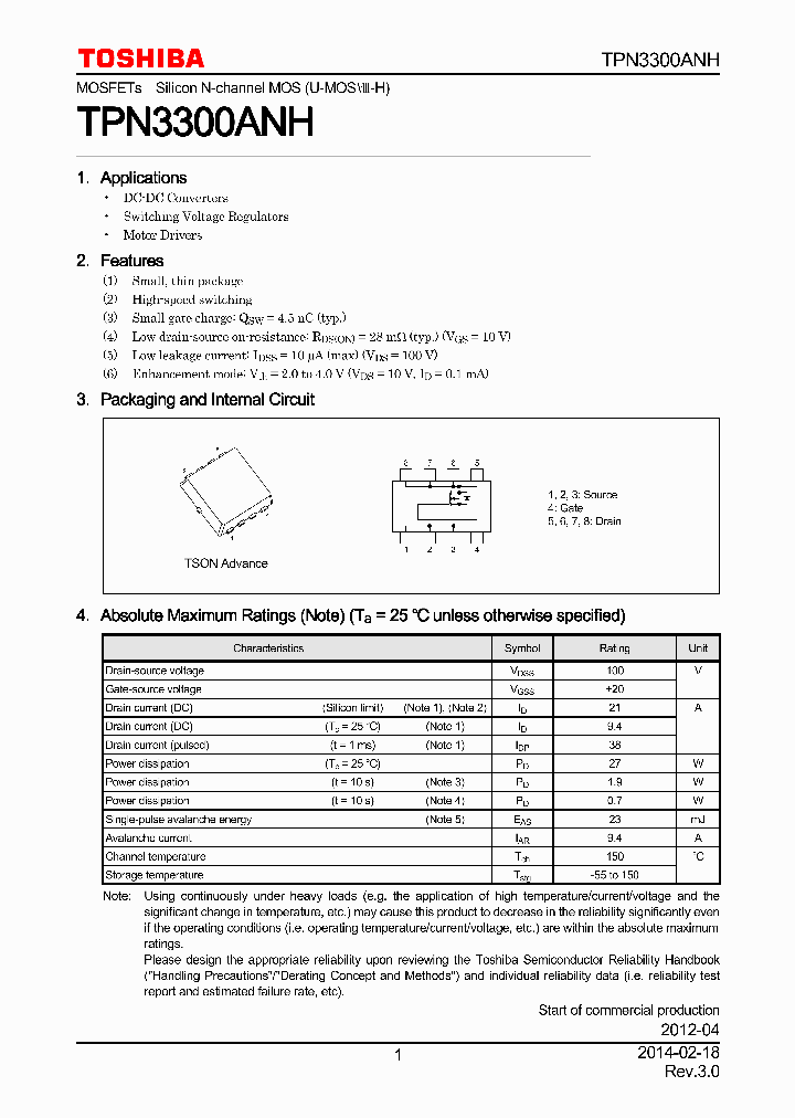 TPN3300ANH_7802079.PDF Datasheet