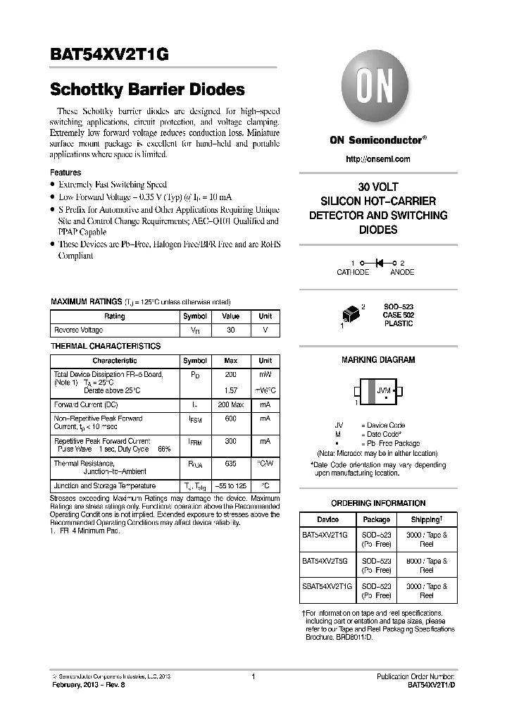 SBAT54XV2T1G_7795304.PDF Datasheet