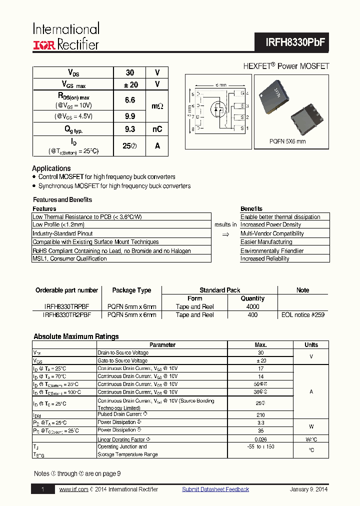 IRFH8330TRPBF_7810606.PDF Datasheet