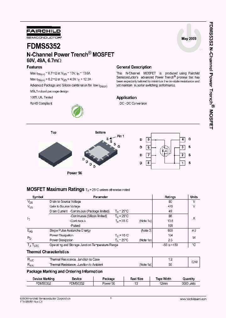 FDMS5352_7798937.PDF Datasheet