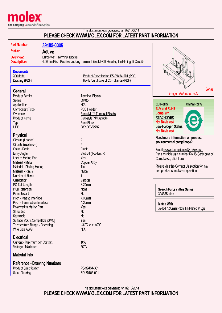 39485-0009_7791778.PDF Datasheet
