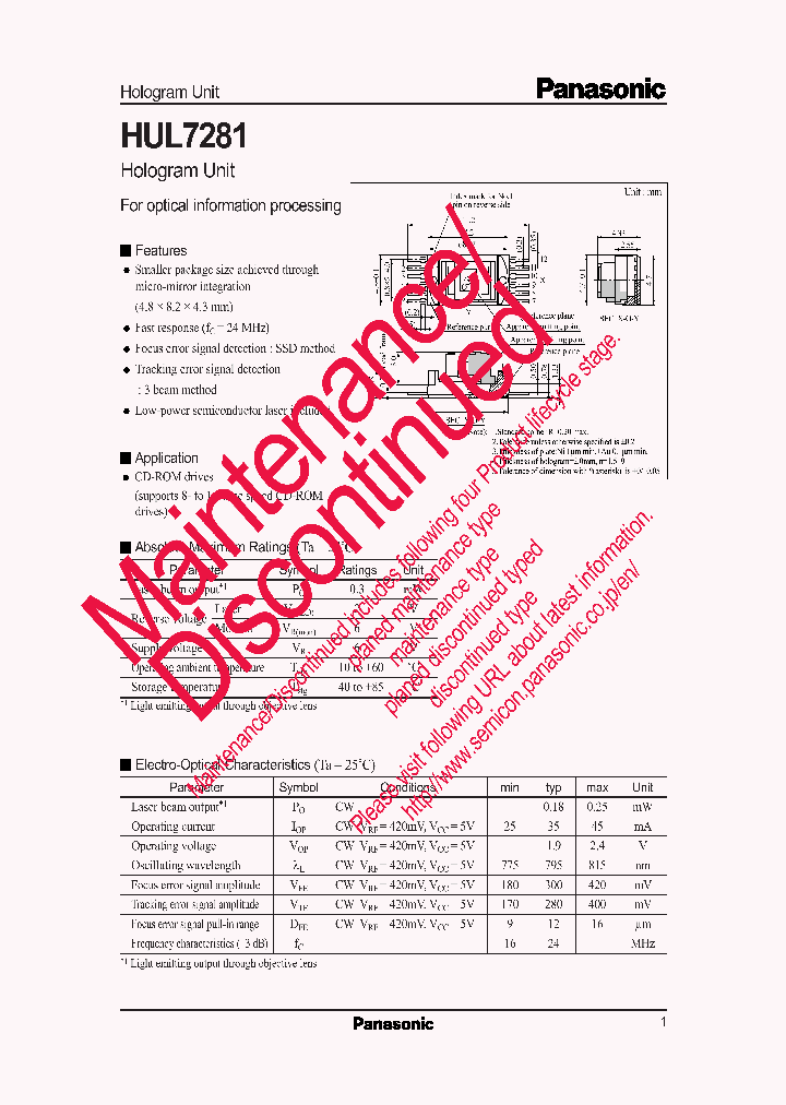 HUL7281_7825723.PDF Datasheet