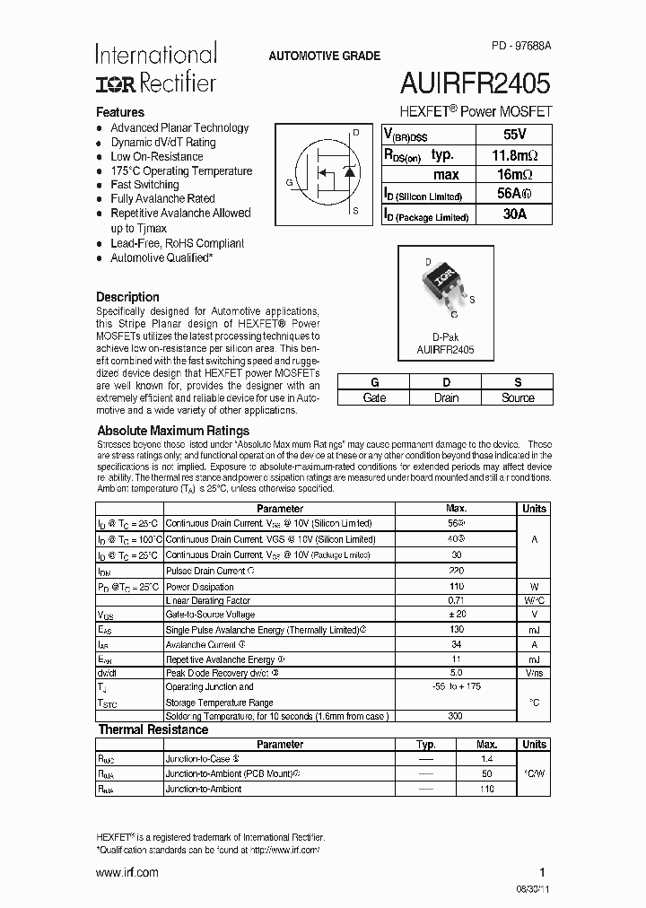 AUIRFR2405_7824227.PDF Datasheet