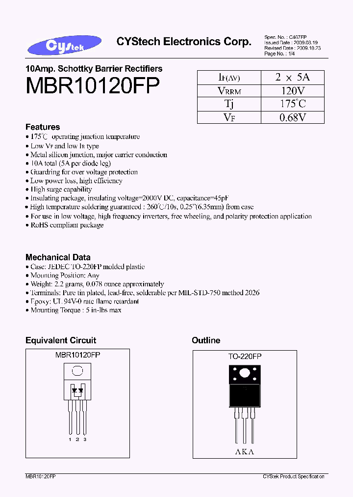MBR10120FP_7825100.PDF Datasheet