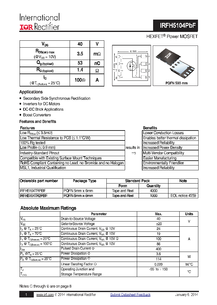 IRFH5104PBF_7861262.PDF Datasheet