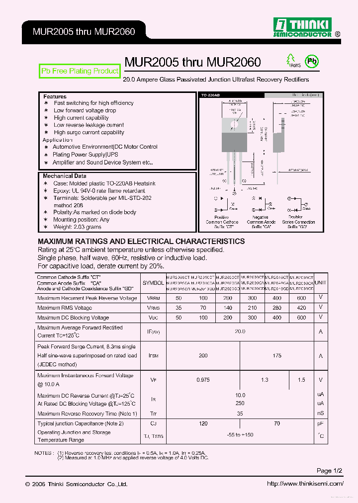 MUR2005CA_7770905.PDF Datasheet