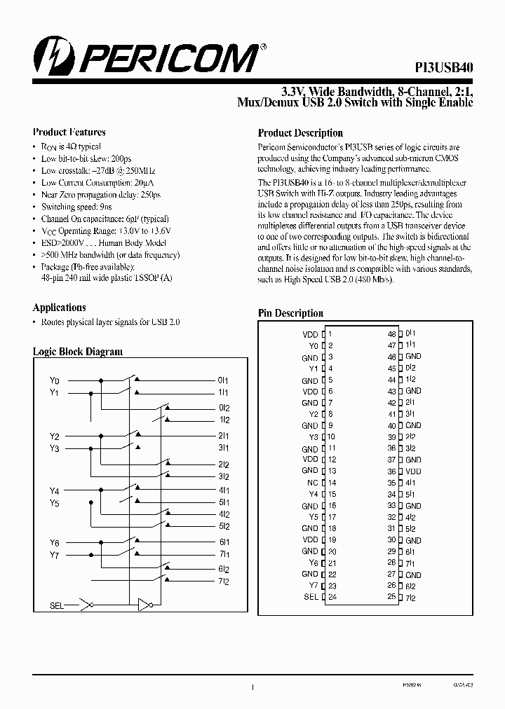 PI3USB40_7821403.PDF Datasheet