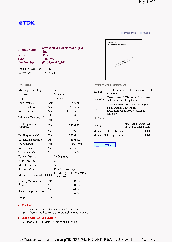 SPT0406A-120J-PF_7847310.PDF Datasheet