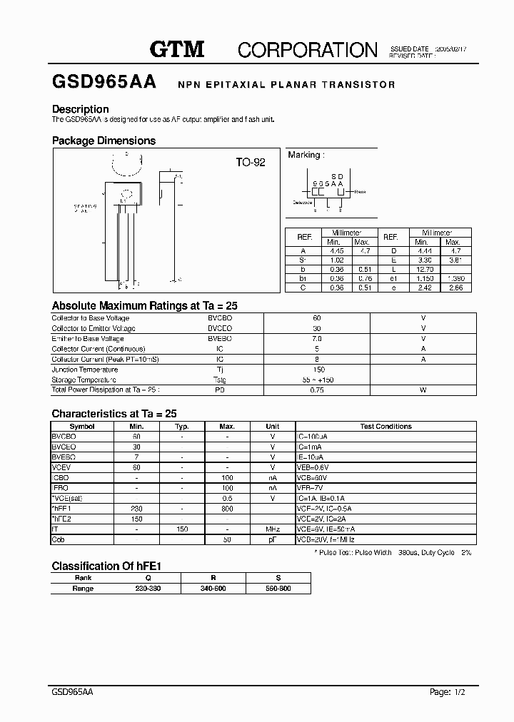 GSD965AA_7878524.PDF Datasheet