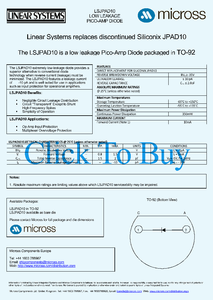 LSJPAD10TO-92_7892694.PDF Datasheet