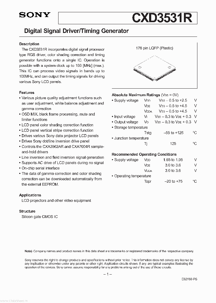 CXD3531R_7785833.PDF Datasheet