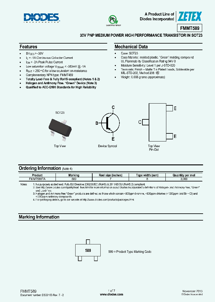 FMMT589_7916955.PDF Datasheet