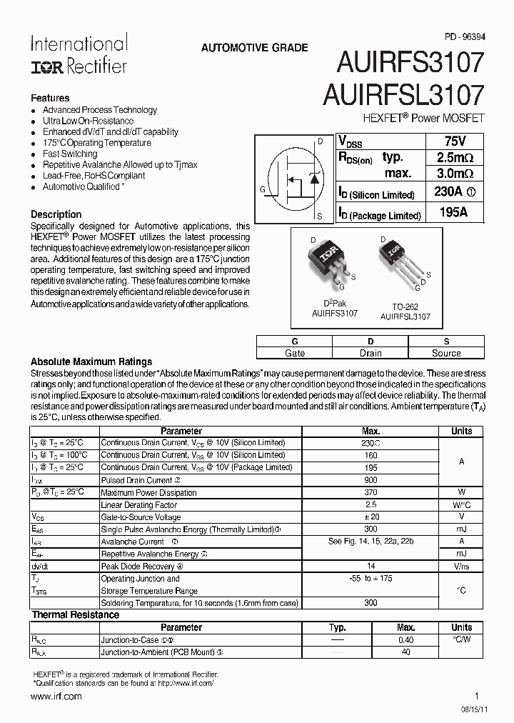 AUIRFS3107TRR_7926840.PDF Datasheet