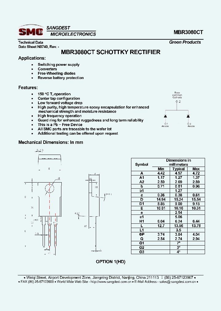 MBR3080CT_7930314.PDF Datasheet