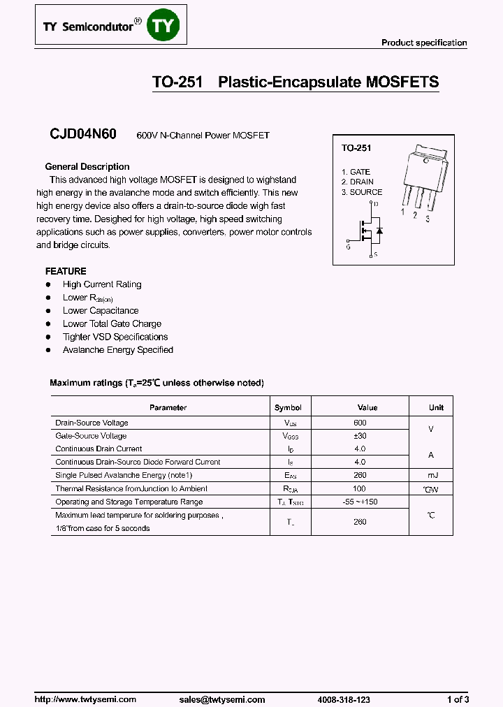 CJD04N60_7958328.PDF Datasheet