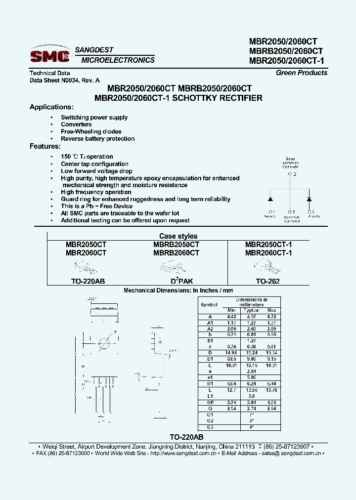 MBRB2060CT_7963485.PDF Datasheet