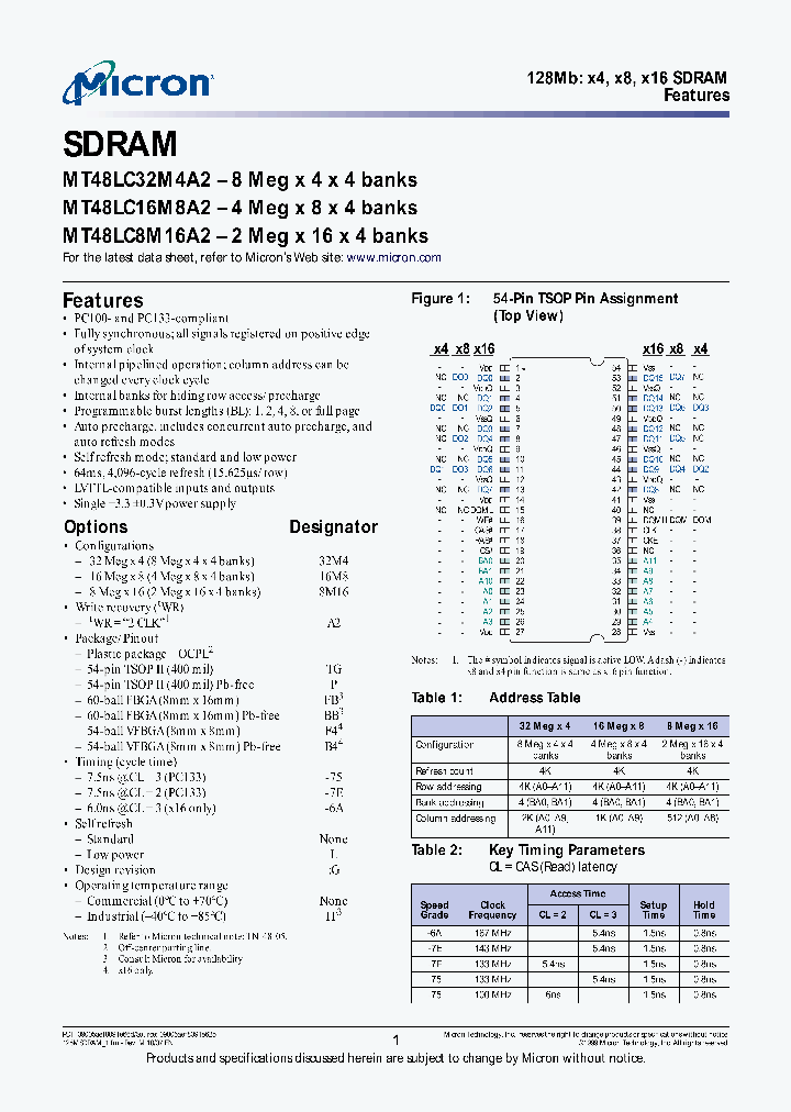 MT48LC16M8A2P-6ALG_7973765.PDF Datasheet
