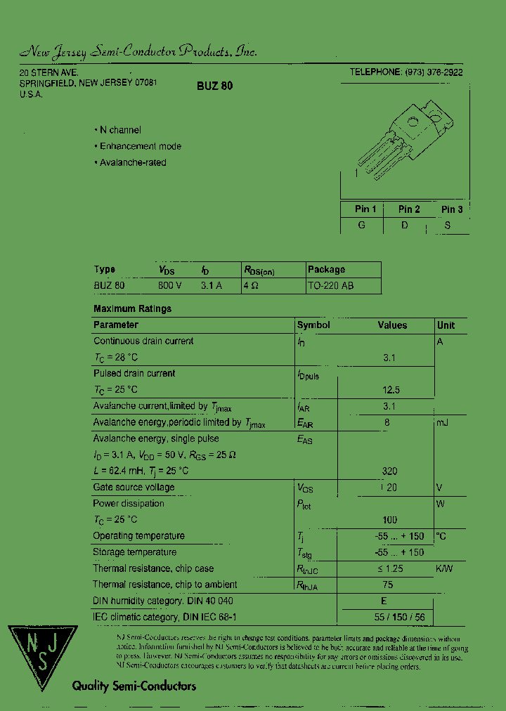 BUZ80_7978440.PDF Datasheet