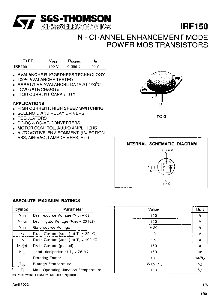 IRF150_7995778.PDF Datasheet