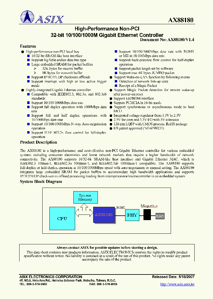 AX88180_8003779.PDF Datasheet