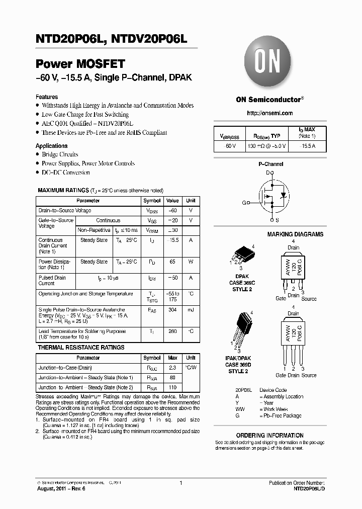 NTDV20P06LT4G_8005770.PDF Datasheet