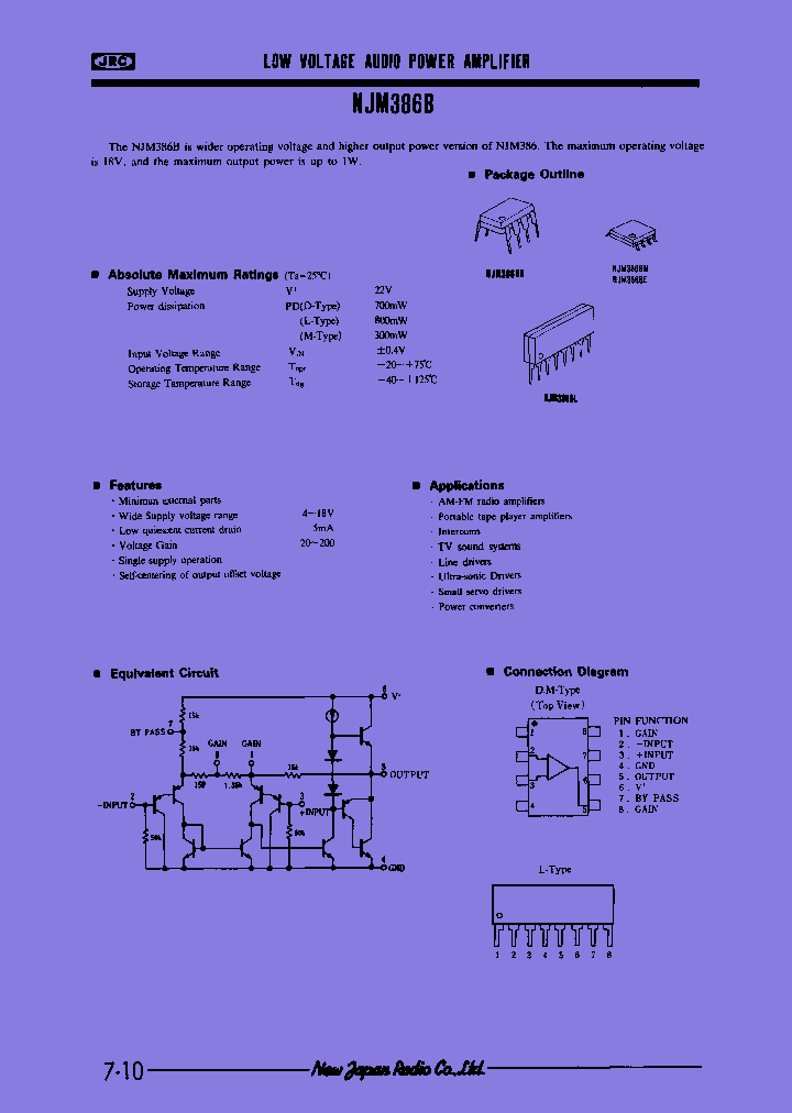 NJM386BE-T2_8006842.PDF Datasheet