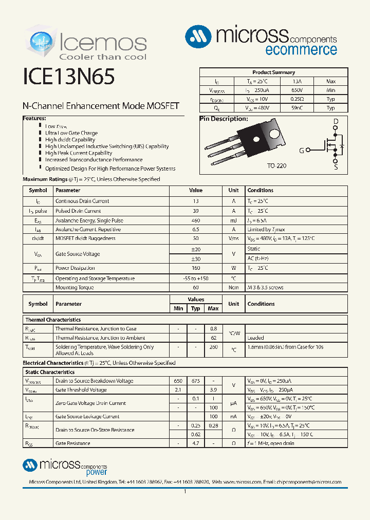 ICE13N65_8011987.PDF Datasheet