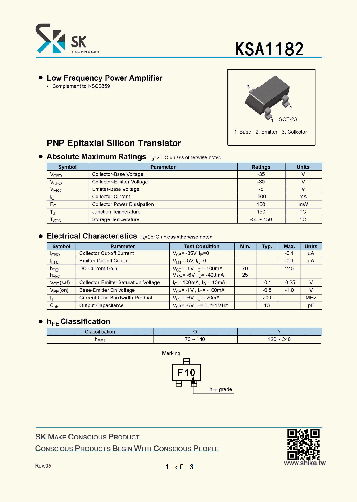 KSA1182_8031532.PDF Datasheet