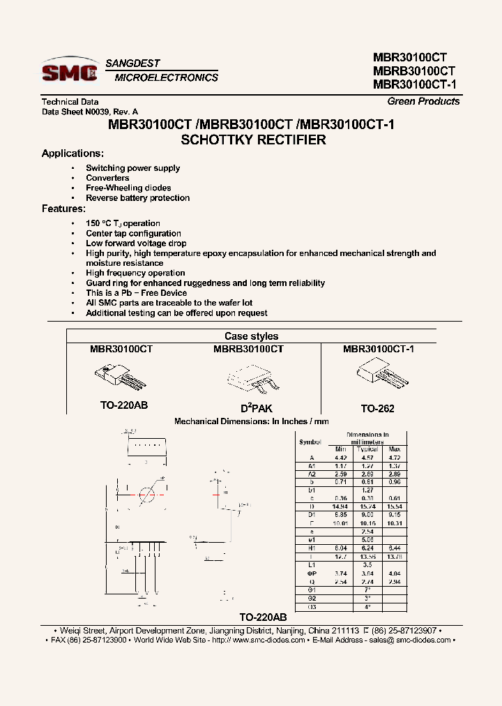 MBR30100CT_8051067.PDF Datasheet