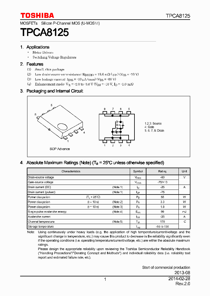 TPCA8125_8054410.PDF Datasheet