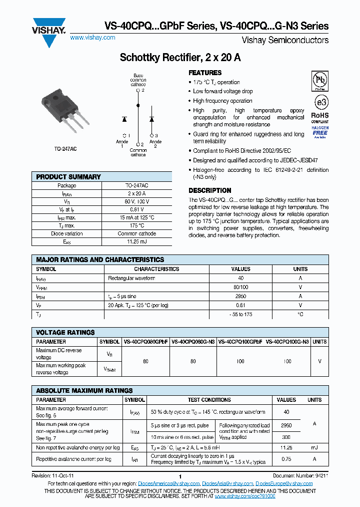 VS-40CPQ100GPBF_8061363.PDF Datasheet