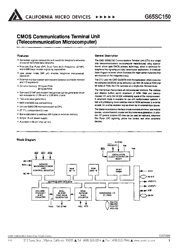 G65SC150_8070795.PDF Datasheet