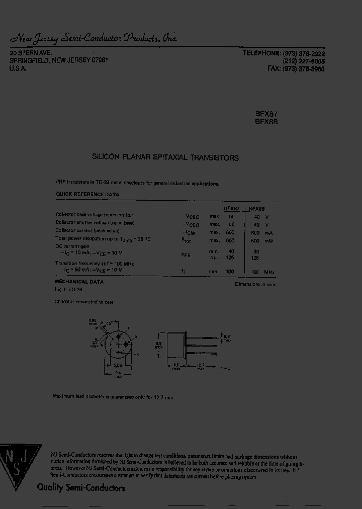 BFX88_8073085.PDF Datasheet