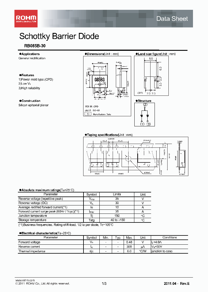 RB085B-30TL_8078722.PDF Datasheet