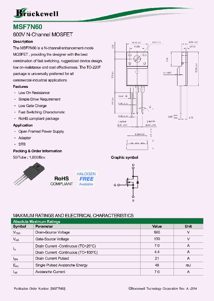 MSF7N60_8083889.PDF Datasheet