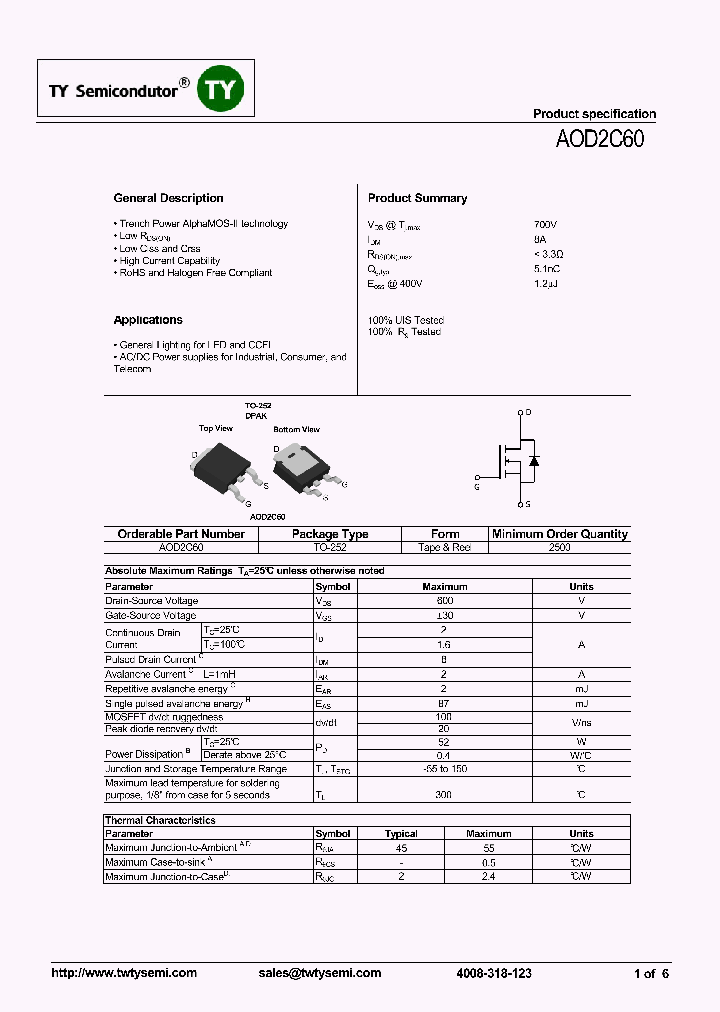 AOD2C60_8118409.PDF Datasheet