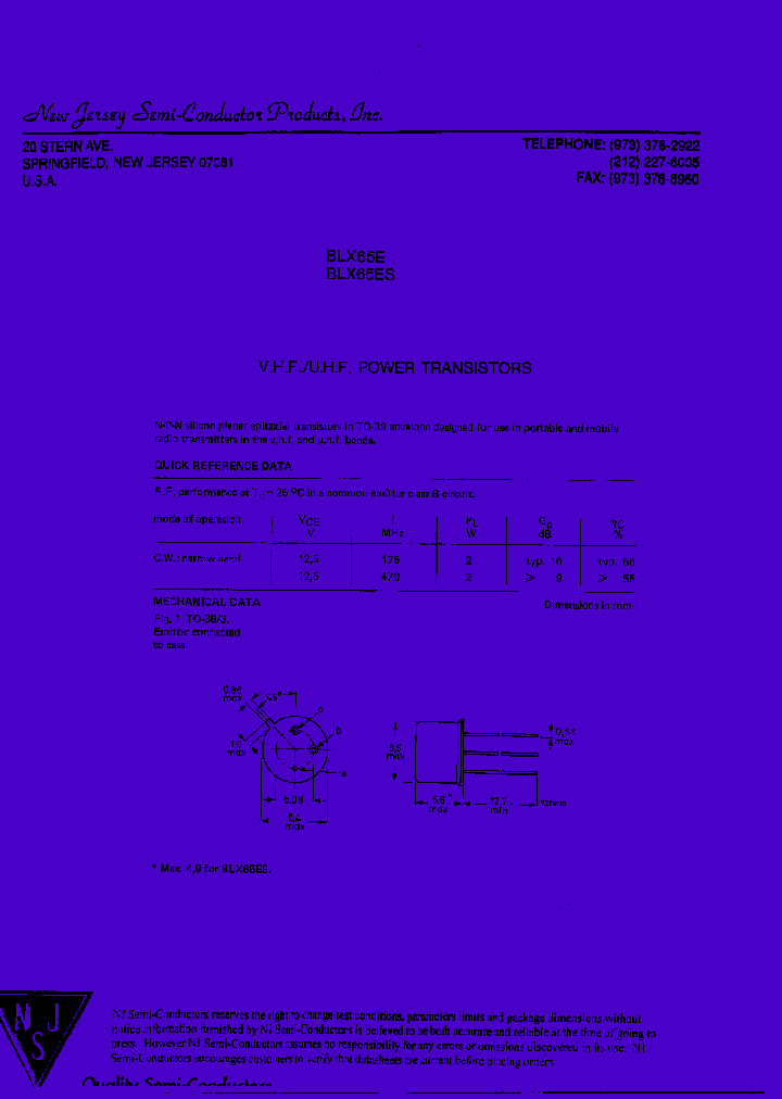 BLX65E_8121640.PDF Datasheet