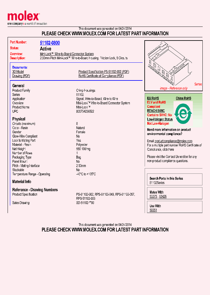 51102-0800_8124771.PDF Datasheet