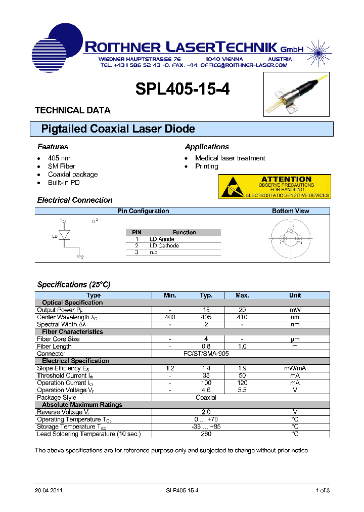 SPL405-15-4_8131614.PDF Datasheet