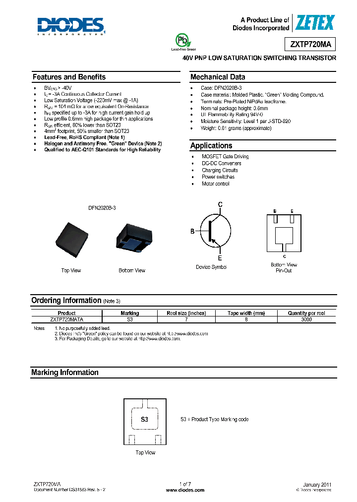 ZXTP720MA_8145843.PDF Datasheet