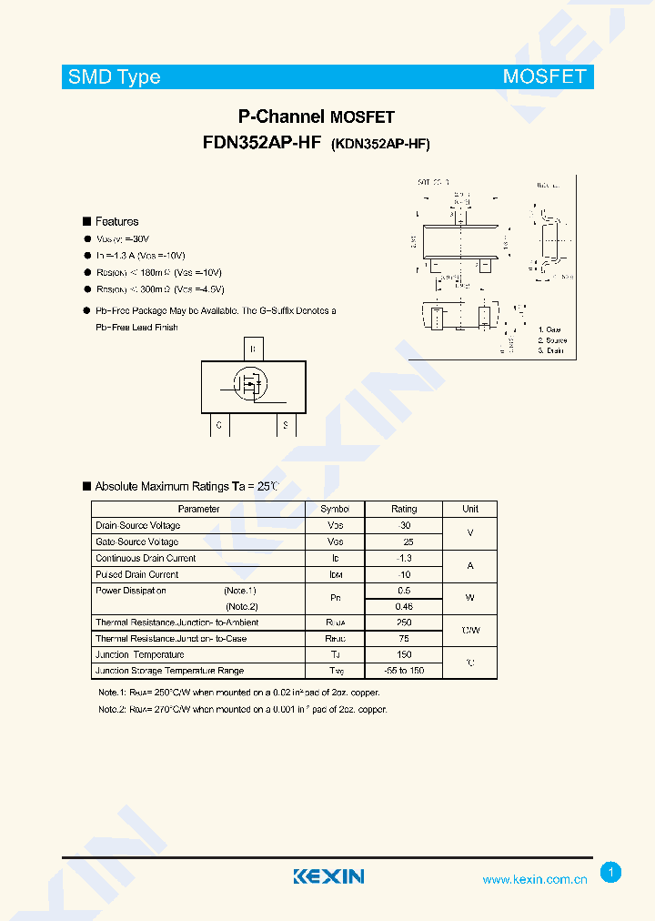 FDN352AP-HF-3_8146167.PDF Datasheet