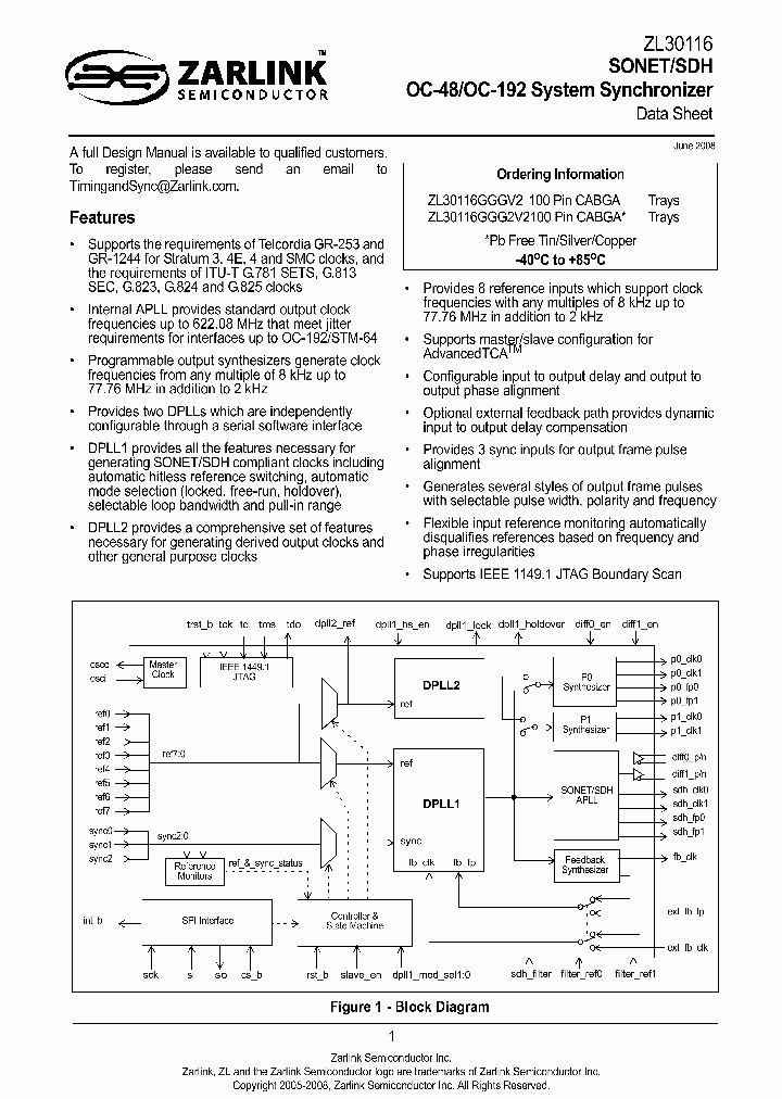 ZL30116GGGV2_8146639.PDF Datasheet