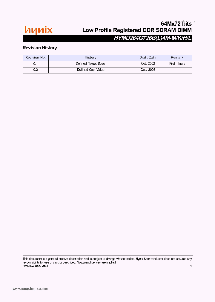 HYMD264G726BH4M-H_7824631.PDF Datasheet