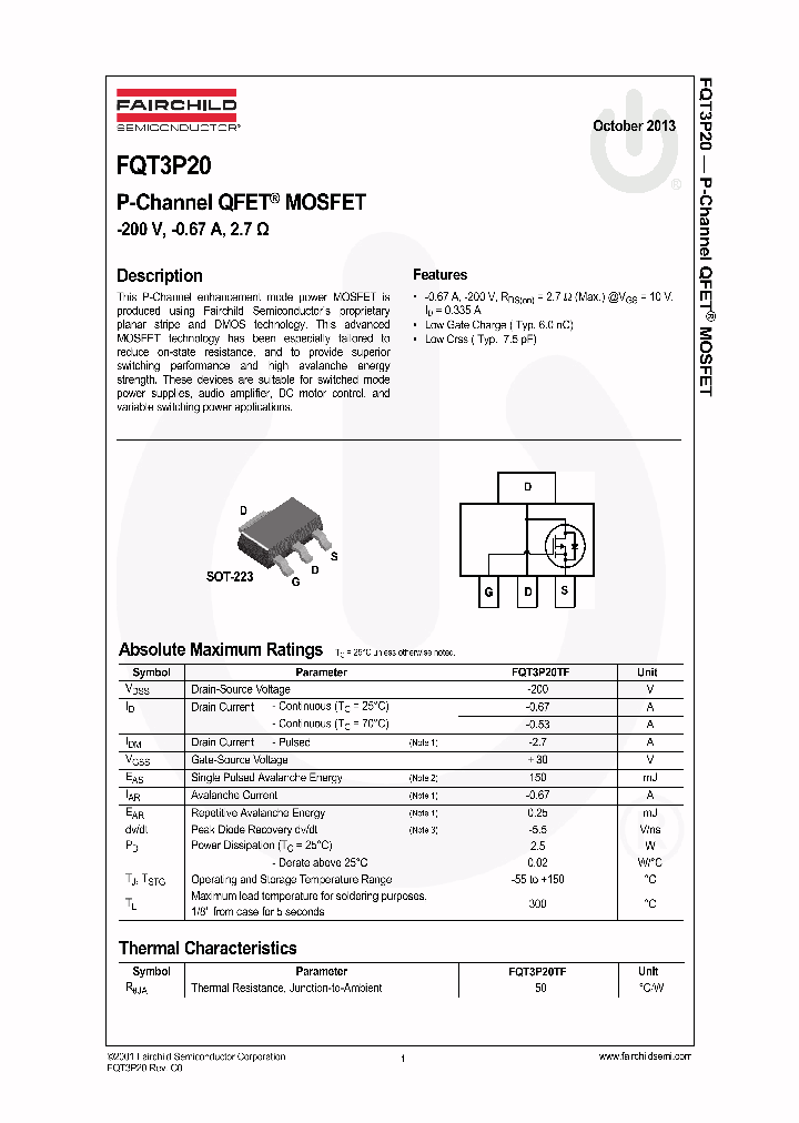 FQT3P20TF_8152415.PDF Datasheet