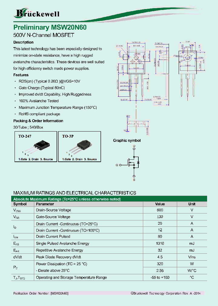 MSW20N60_8159245.PDF Datasheet