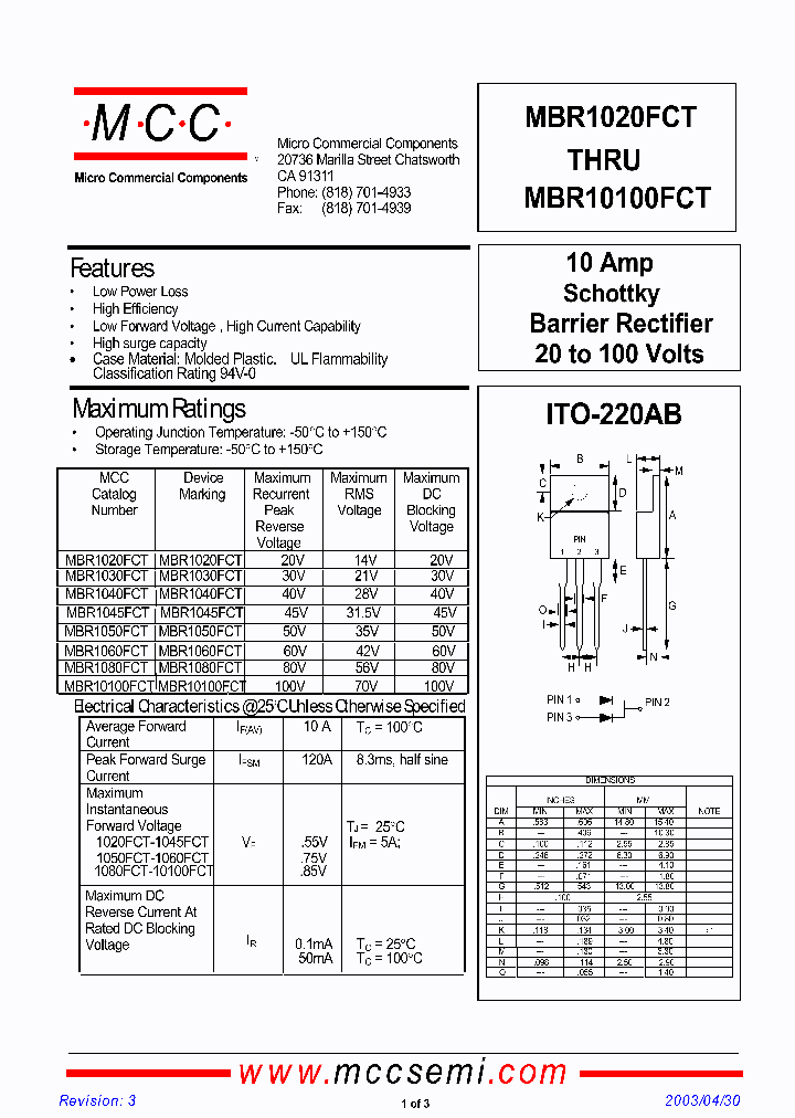 MBR10100FCT_8171727.PDF Datasheet