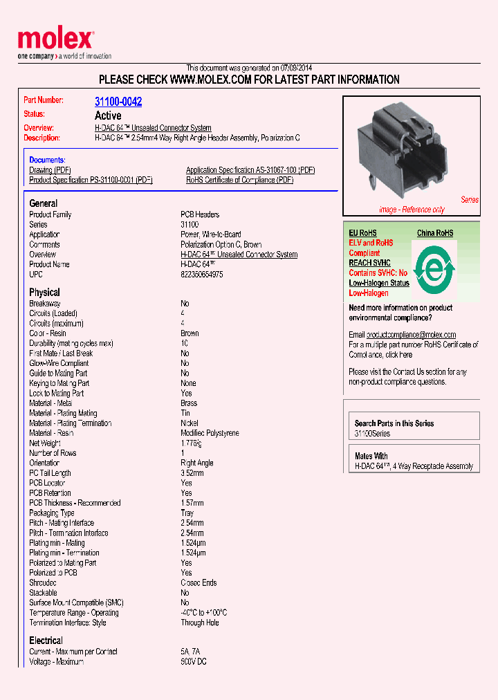31100-0042_8179335.PDF Datasheet
