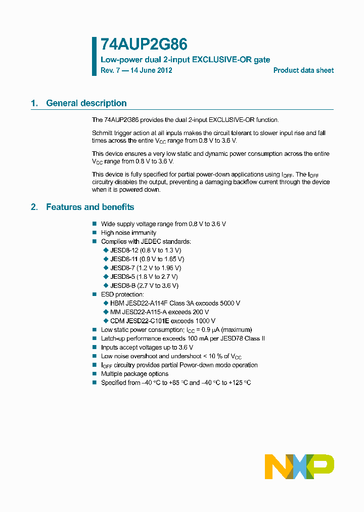 74AUP2G86GF_8179724.PDF Datasheet